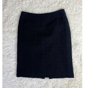 White House Black Market Tweed Pencil Skirt Career Office‎ Core Academia Black 8